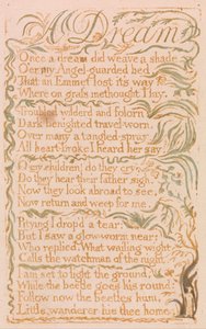 Songs of Innocence, Plate 4, A Dream (Bentley 26) od William Blake