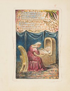 Songs of Innocence and of Experience: Cradle Song druhá deska: Wept for me..., ca. 1825. od William Blake