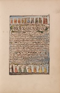 Písně nevinnosti a zkušeností, talíř 10, Velký čtvrtek (Bentley 19) od William Blake