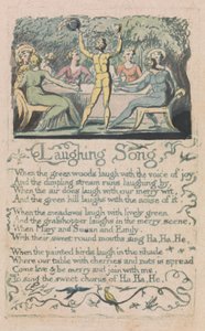 Písně nevinnosti a zkušeností, deska 14, píseň smíchu (Bentley 15) od William Blake