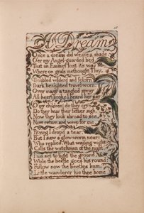 Songs of Innocence and of Experience, Plate 15, A Dream (Bentley 26) od William Blake