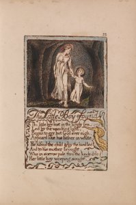 Písně nevinnosti a zkušeností, talíř 22, Malý chlapec nalezen (Bentley 14) od William Blake
