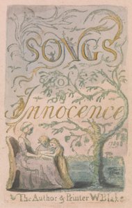 Songs of Innocence and of Experience, deska 2, titulní strana Innocence (Bentley 3) od William Blake
