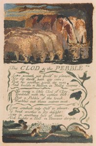 Songs of Innocence and of Experience, Plate 36, „Hrudka a oblázek“ (Bentley 32) od William Blake