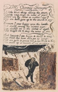 Songs of Innocence and of Experience, deska 45, "Kominík" (Bentley 37) od William Blake