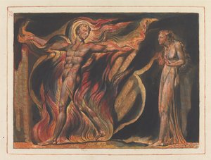 „Takové vize se mi zjevily...“; Frontispis ke kapitole 2 (Tabule 26) od William Blake