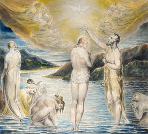 Křest Krista, c1803 od William Blake