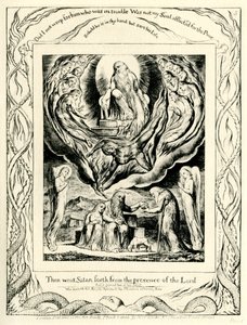 Kniha Job 2:7 ilustrovaná Williamem Blakem od William Blake