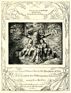 Kniha Job 42:15 ilustrovaná Williamem Blakem od William Blake