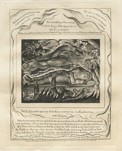Kniha Job: Pl. 11, Se sny na mé posteli mě děsíš a děsíš / s vizemi od William Blake