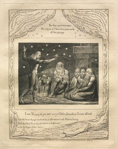 Kniha Job: Pl. 12, Já jsem mladý a vy jste velmi staří, proto jsem se bál od William Blake