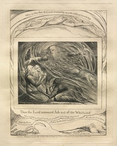 Kniha Job: Pl. 13,Hospodin odpověděl Jobovi z Vichru od William Blake