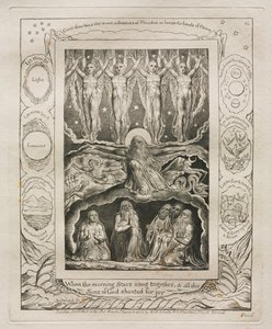 Kniha Job: Pl. 14, Když jitřní hvězdy spolu zpívaly a všichni / Synové Boží jásali radostí od William Blake