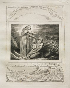 Kniha Job: Pl. 17, Slyšel jsem tě sluchem, ale nyní tě mé oko vidí od William Blake