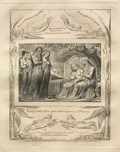 Kniha Job: Pl. 19, Každý mu také dal kus peněz od William Blake