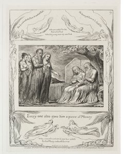 Kniha Job: Pl. 19, Každý mu také dal nějaký peníz od William Blake