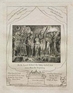 Kniha Job: Pl. 21, Hospodin tedy požehnal poslední Jobův konec / více než začátek od William Blake