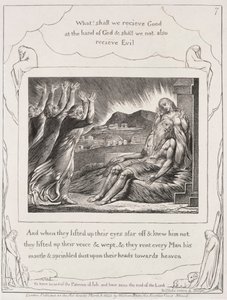 Kniha Job: Pl. 7 A když pozdvihli oči své od William Blake