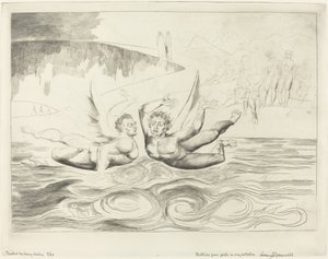 Kruh zkorumpovaných úředníků; Devils Mauling navzájem od William Blake