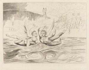 Kruh zkorumpovaných úředníků; ďáblové, kteří se navzájem obtěžují od William Blake