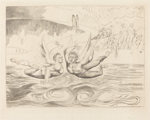 Kruh zkorumpovaných úředníků; ďáblové, kteří se navzájem obtěžují od William Blake