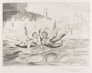 Kruh zkorumpovaných úředníků; ďáblové, kteří se navzájem obtěžují od William Blake