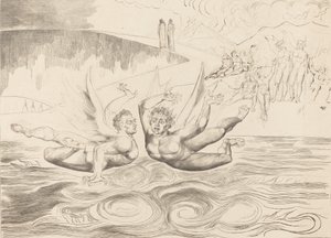 Kruh zkorumpovaných úředníků, ďáblové se navzájem maulují, 1827. od William Blake