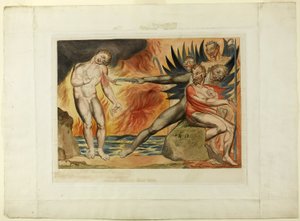 Kruh zkorumpovaných úředníků; The Devils Tormenting Ciampolo. Inferno, zpěv XXII od William Blake