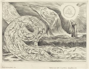 Kruh chtivých: Paolo a Francesca, 1827. od William Blake