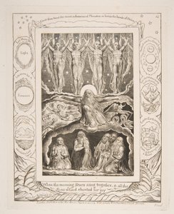 Stvoření, z ilustrací Knihy Job, 1825-26. od William Blake
