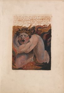 The First Book of Urizen, Plate 10, 12- Los Howld in a Dismal Stupor .... (Bentley 7) od William Blake
