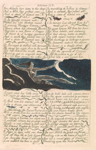 První kniha Urizenova, deska 11, „Dvě nozdry skloněné až do hlubin...“. (Bentley 13) od William Blake