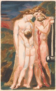 První kniha Urizena, deska 18 (Bentley 21) od William Blake