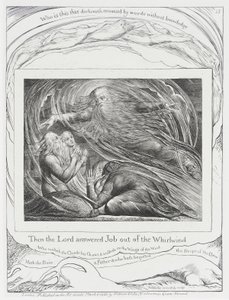 Hospodin odpovídá Jóbovi z vichřice od William Blake