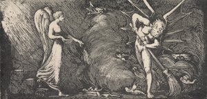 Muž zametání tlumočnického salonu od William Blake
