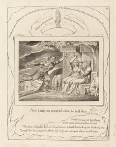 Poslové vyprávějí Jobovi o jeho neštěstí od William Blake