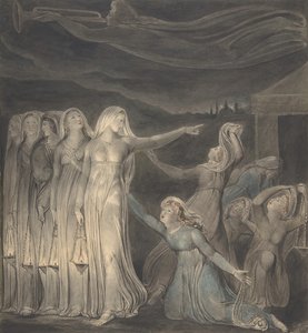 Podobenství o moudrých a hloupých pannách, ca. 1799-1800. od William Blake