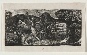 The Pastorals of Virgil, Eclogue I: The Shepherd Chases away a Wolf od William Blake
