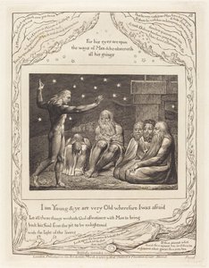 Hněv Elihu od William Blake