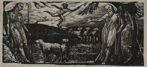 Thenot Remonstrates with Colinet, Lightfoot in Background, z The Pastorals of Virgil od William Blake
