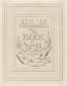 Titulní strana rytých ilustrací ke knize Job, 1825. od William Blake