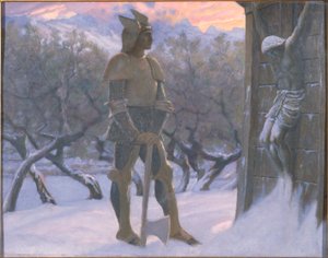 Hun a krucifix od William Blake Richmond