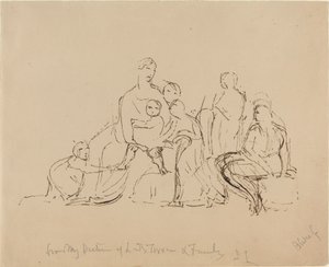 Lady Torrensová s rodinou od William Blake after John Linnell