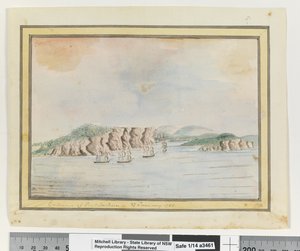 Opp. p. 65. `Vchod Port Jackson 27. ledna 1788