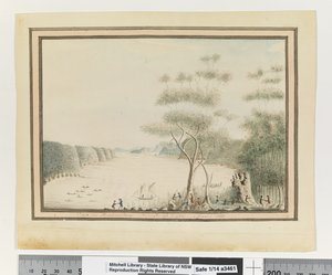 Opp. p. 90. `Výhled v Broken Bay v Novém Jižním Walesu. března 1788