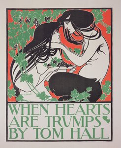 Reprodukce reklamního plakátu "When Hearts are Trumps" od Toma Halla (viz 41529)