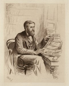 Julius Eggeling, profesor sanskrtu a srovnávací filologie (rytina) od William Brassey (after) Hole