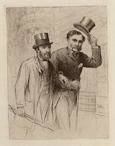 Thomas Smith Clouston, přednášející o duševních chorobách; Douglas Argyll Robertson, přednášející o očních chorobách (rytina) od William Brassey (after) Hole
