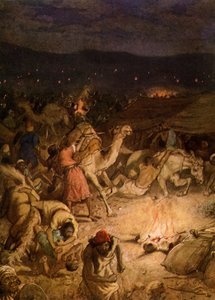 Gedeon v táboře Midianitů - Bible od William Brassey Hole