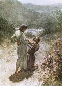 Jákob a anděl na penielu od William Brassey Hole